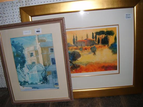 Sarah Holliday RWS (b. 1960), Red Leaves, signed & dated 1994, watercolour & bodycolour, Bank Street Gallery label verso